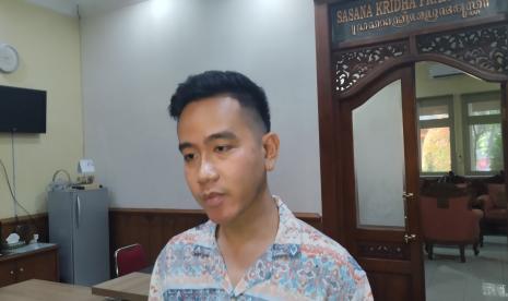 Wali Kota Solo Gibran Rakabuming di Balai Kota Solo.