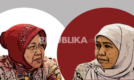 Tri Rismaharini dan Khofifah Indar Parawansa (ilustrasi)