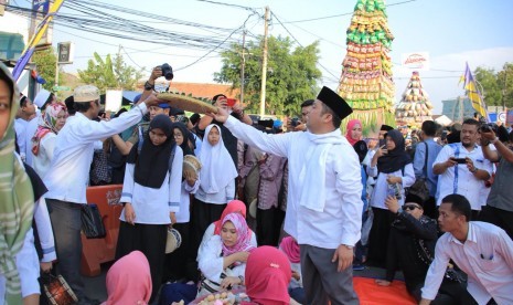 Wali Kota Tangerang Arief R Wismansyah saat acara pawai budaya Maulid Nabi.