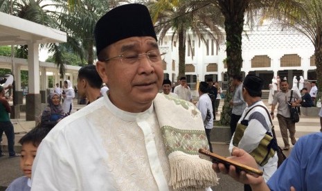 Wali Kota Tasikmalaya Budi Budiman usai salat Id di Masjid Agung Tasikmalaya, Rabu (5/6).