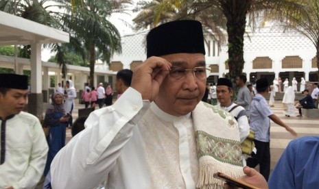 Wali Kota Tasikmalaya Budi Budiman usai salat Id di Masjid Agung Tasikmalaya, Rabu (5/6).