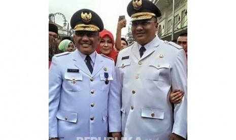 Walikota Depok Idris Abdul Shomad dan Wakil Walikota Depok  Pradi Supriatna