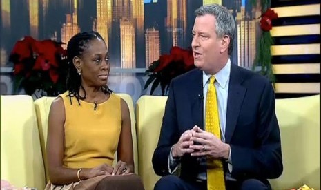 Wali Kota New York, Bill De Blasio dan sang istri Chirlane