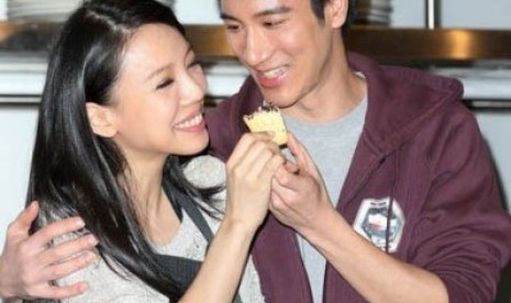 Wang Lee Hom dan istrinya