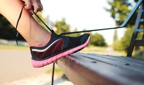 Wanita lari joging