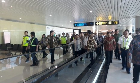 Wapres Jusuf Kalla meninjau fasilitas Yogyakarta International Airport, Sabtu (4/5).