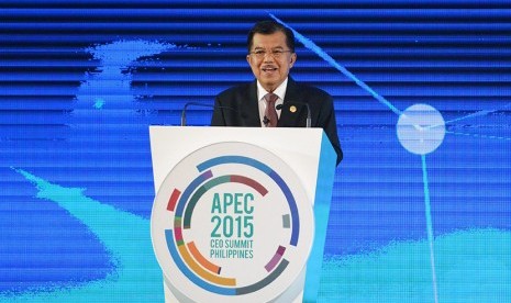 Wapres Jusuf Kalla menjadi pembicara pada sesi dialog Konferensi Tingkat Tinggi Kerja Sama Ekonomi Asia Pasifik (APEC), di Manila, Filipina, Rabu (18/11).