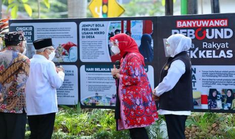 Wapres KH Ma'ruf Amin meninjau langsung program pemberdayaan ekonomi di Banyuwangi.