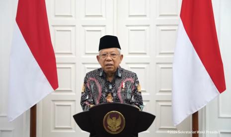 Wapres KH Maruf Amin  mendorong solusi dua negara untuk Palestina 