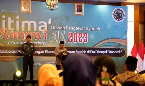 Wapres Maruf Amin saat menghadiri Ijtima Dewan Pengawas Syariah 