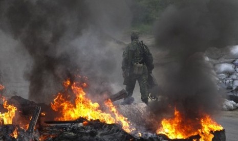 War in Sloviansk (illustration)