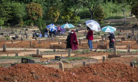 Ulama berbeda pendapat tentang hukum sholat jenazah di pemakaman. Ilustrasi makam 