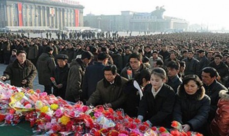 Warga Korut peringati HUT Kim Jong Il