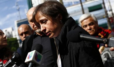 Wartawan Meksiko yang dipecat Carmen Aristegui, 16 Maret 2015