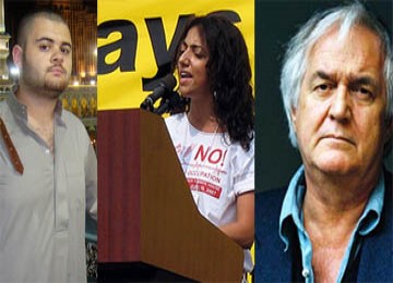 Wartawan Al-Jazeera bernama Jamal Elshayyal, Pendiri ISM keturunan Israel Palestina, Huwaida Arraf dan Penulis novel laris, Henning Mankell