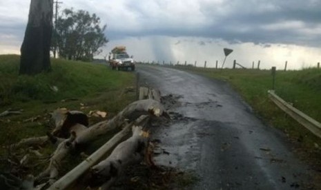 Warwick merupakan salah satu kawasan yang paling parah dilanda hujan badai di Queensland Tenggara.