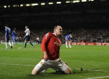 Wayne Rooeny selebrasi usai cetak gol