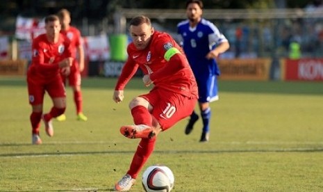 Wayne Rooney bawa unggul Inggris atas San Marino di lanjutan Kualifikasi Piala Eropa, Sabtu (5/9).