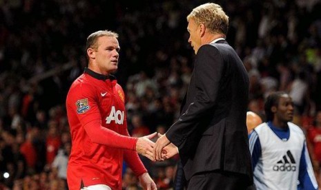 Wayne Rooney dan David Moyes.