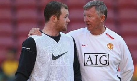 Wayne Rooney dan Sir Alex Ferguson