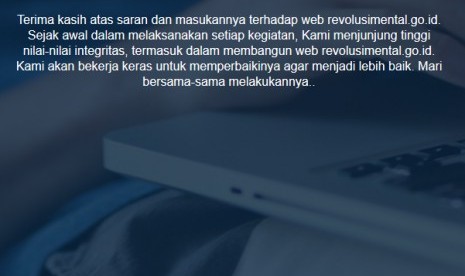 web revolusimental.co.id sejak Rabu (26/8) pagi tak bisa diakses