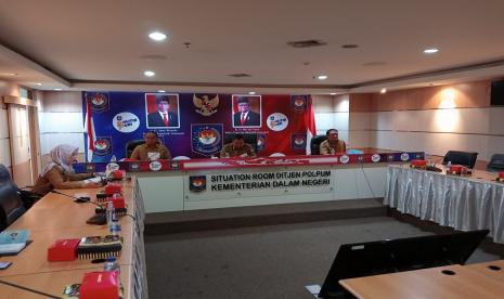 Webinar bertajuk Pemberdayaan Forum Kerukunan Umat Beragama (FKUB) dalam Mendukung Sukses Penyelenggaraan Pemilu 2024 yang Aman, Damai dan Harmoni secara virtual, Senin (9/1/2023).