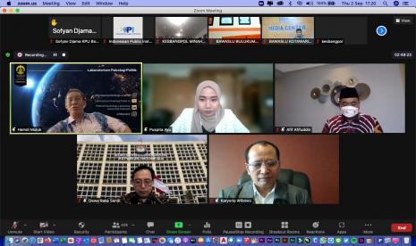 Webinar bertema Memotret Persiapan Pemilu 2024: Tahapan, Strategi dan Prediksi