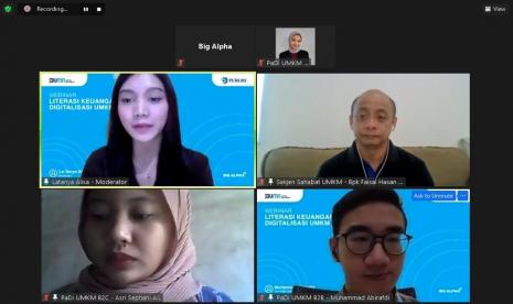 Webinar Literasi Keuangan UMKM dan Digitalisasi UMKM. 