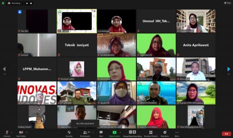 Webinar nasional Diseminasi Hasil Penelitian dan Penghargaan Penelitian Universitas Muhammadiyah Jakarta (UMJ), Rabu (27/1).