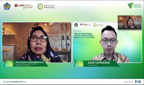 Webinar wakaf yang diselenggarakan oleh Dompet Dhuafa bekerjasama dengan CIMB Niaga Syariah, Kementerian Keuangan dan IMZ ini diikuti oleh berbagai kalangan guna meningkatkan literasi wakaf lebih luas dan menjaring wakif-wakif retail yang baru.