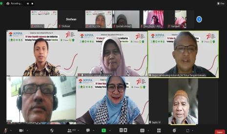 webinar yang digelar oleh KPIPA (Koalisi Perempuan Indonesia Peduli al Aqsa).