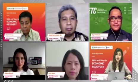 Webseries IBCSD untuk pilar ekonomi yang berfokus pada UMKM, dan berjudul ”SMEs and Ways to Economic Recovery”, Kamis (30/7).