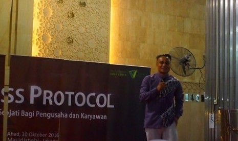 Wempy Dyocta dalam seminar 'Success Protocol' di Masjid Istiqlal Jakarta 