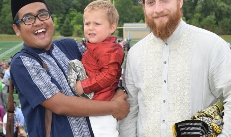 Wendi Wijarwadi bersama teman asal Michigan.