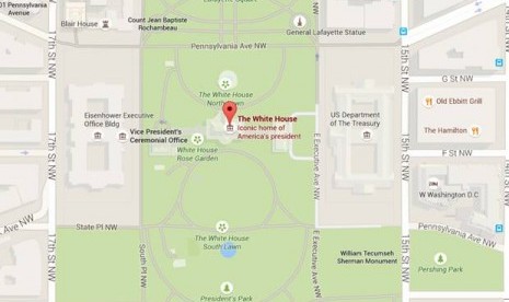 White House dalam Google Maps