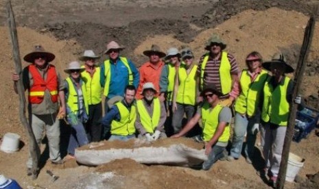 Wilayah penemuan fosil Austrosaurus di Richmond pada Juli 2015. 