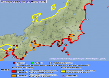 Wilayah pesisir Jepang yang disapu gempa dan tsunami