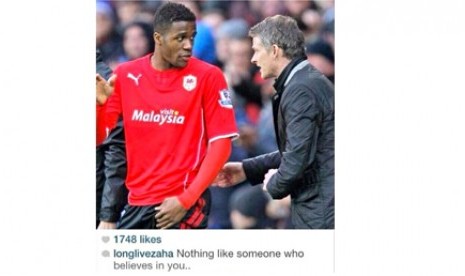 Wilfried Zaha memposting gambar ini dalam akun Instagramnya.