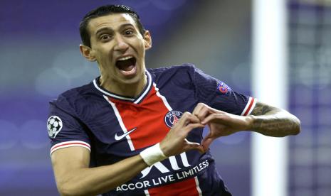 WInger PSG Angel Di Maria mencetak dua gol saat timnya mengatasi perlawanan Rennes 3-0. 