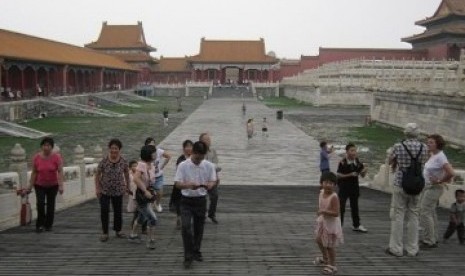 Wisatawan di Forbidden City, Beijing