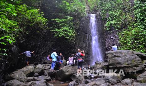 Salah satu objek wisata di Kudus, Jawa Tengah, Air Terjun Kedung Gender.