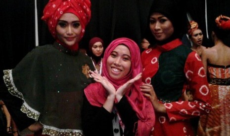 Wiwid Lestari saat mengikuti sebuah acara fashion show.