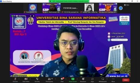 Workshop Cisco digelar secara daring pada Sabtu (12/11/2022).