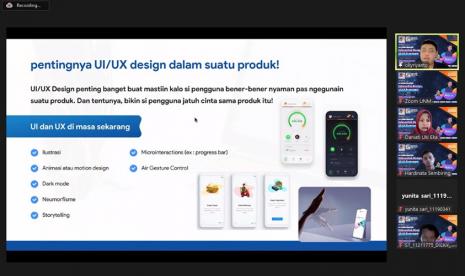 Workshop diadakan untuk menambah wawasan dan ilmu mahasiswa terkait desain UI/UX.