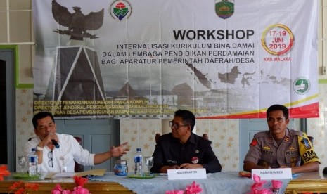 Workshop gerakan pengurangan risiko bencana berbasis masyarakat yang digelar oleh Kementerian Koordinator Bidang Pembangunan Manusia dan Kebudayaan di Bandung.