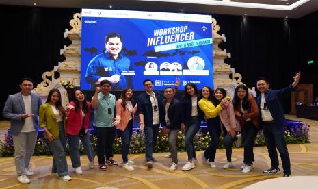 Workshop Influencer BUMN kolaborasi beberapa BUMN yakni PLN, BNI, Pelni dan Taspen di Hotel Merusaka Bali.