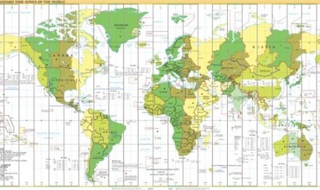 World Time Zones (illustration)