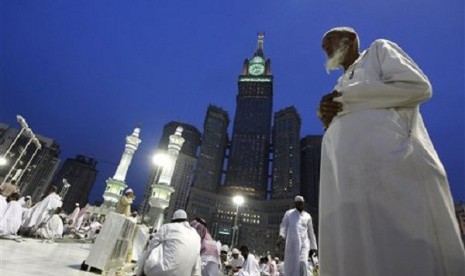 Worshippers pray at the Grand Mosque in the holy Muslim city of Mecca, Saudi Arabia, on this July 10 photo. 