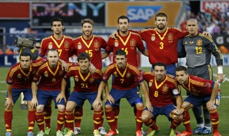 Xavi Xernandez bersama timnas Spanyol