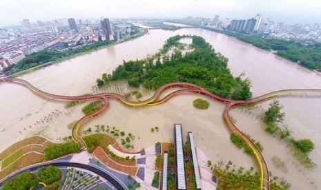 Yanweizhou Wetland Park. 